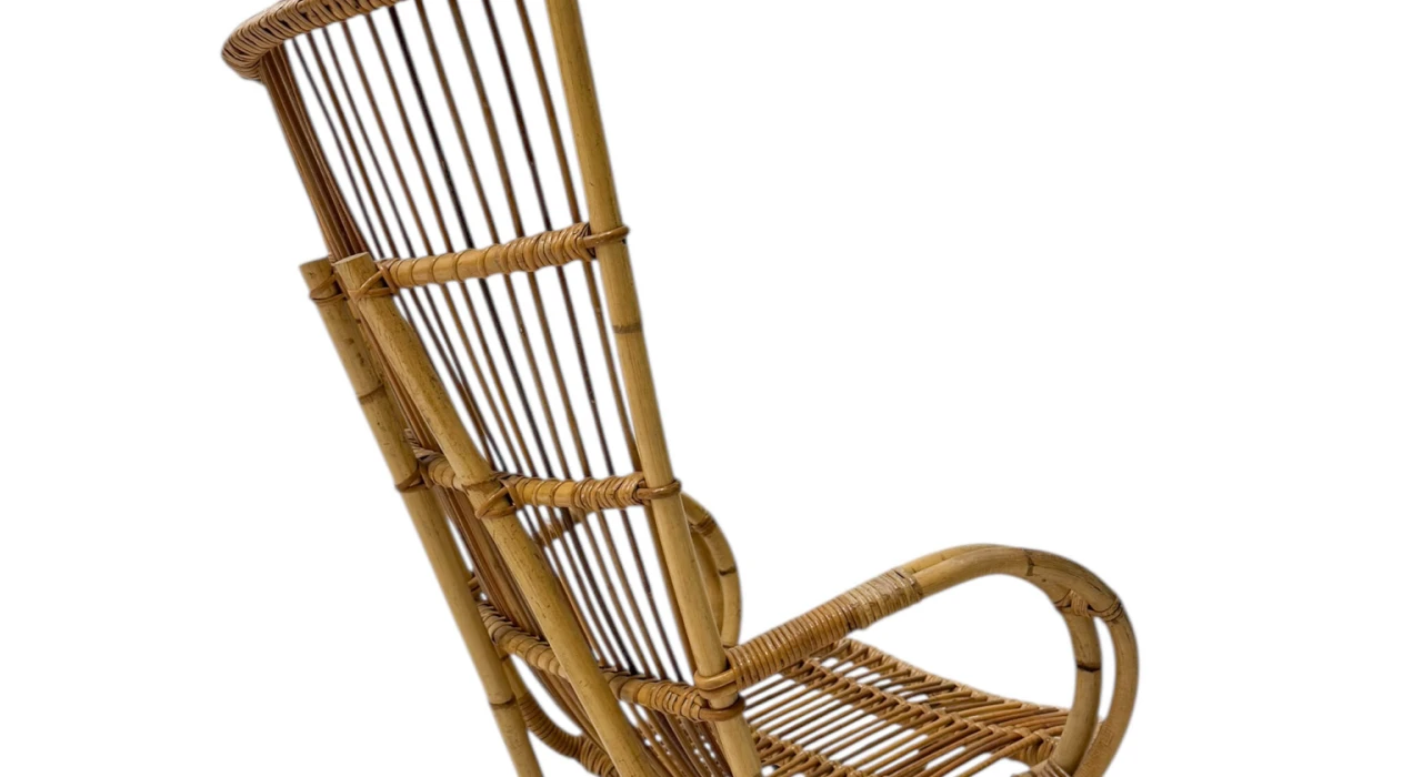 Mid-Century Modern Italian High Back Armchair, 1960s